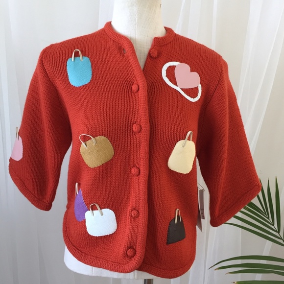 Bettie Page Vintage-Reproduction Sweater (Rust) - Picture 2 of 5